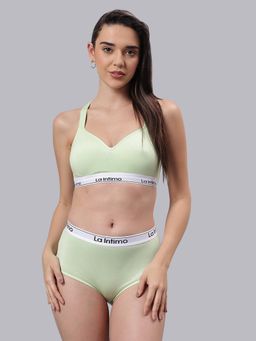 La Intimo - Dreamy Ease Green Bra with Panty