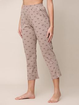 Saltpetre - Women Taupe Pine Printed Feel-Good Pant