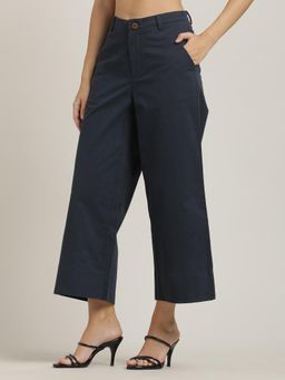 Saltpetre - Navy Blue Women Navy Wide Leg Pant