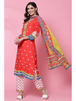 Biba - Red Straight Suit Set (Set of 4)