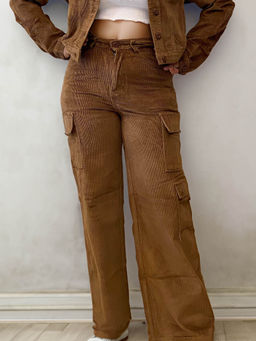 IZF - Khaki Corduroy Cargo Vintage Pants