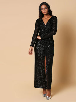 RSVP by Nykaa Fashion - Black Come And Get Me Sequin Dress