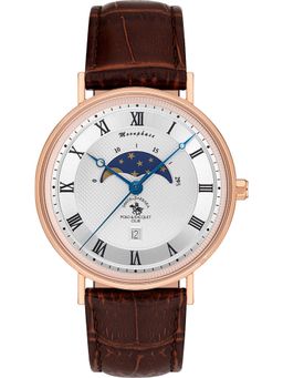 Santa Barbara Polo & Racquet Club - Men White Round Dial Analog Watch - SB.4.10014-5 (M)