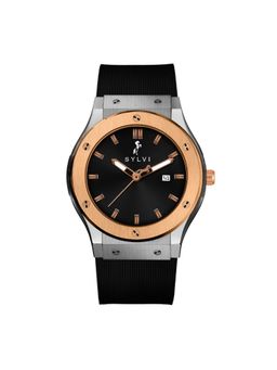 Sylvi - Men Black Round Dial Analog Watch - 1119