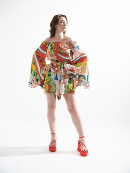 CINCIN Fashion - Orange Philip Playsuit