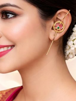 OOMPH - Gold Lotus Bugadi Ear Cuff Earrings