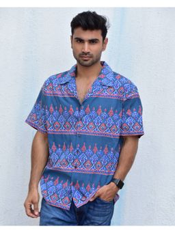 Chidiyaa - Jilibi Kaleidoscope Hand Block Printed Pure Cotton Shirt