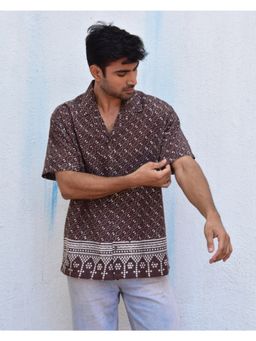 Chidiyaa - Jilibi Rustic Rhapsody Hand Block Printed Pure Cotton Shirt