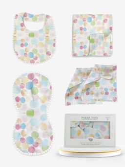 Polka Tots - Bubble Print Muslin Cotton Printed Clothing Gift Set (Newborn)