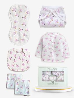 Polka Tots - Rainbow Print Muslin Cotton Printed Clothing Gift Set (Newborn)