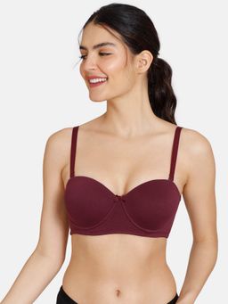 Zivame - Padded Wired 3-4Th Coverage Strapless Bra - Fig