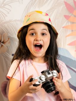 Hair Drama Co. - Kids Tie-Dye Bucket Hat - Pink & Yellow