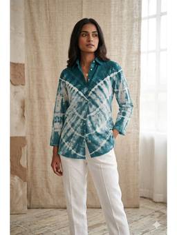 Zolo Label - Stylish Tie-Dye Blue Shirt