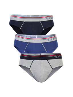 Van Heusen Innerwear - Men Pack of 3 Antibacterial & Colour Fresh Briefs - Multicolour