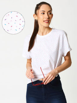 Bewakoof - White Solid T-shirt