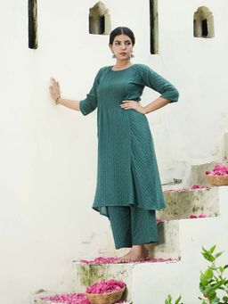 JITI - Oshi Green Kurta with Palazzo (Set of 2)