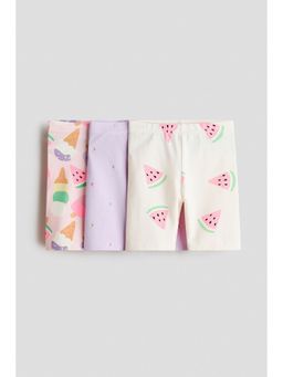 H&M - Girls Pink 3-Pack Cotton Cycling Shorts