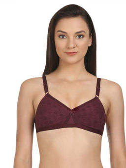 Bodycare - Perfect Coverage Bra In Black-Purple-Wine Color (Pack of 3)