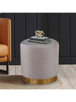 HomeTown - Serena Fabric Ottomans in Grey Colour