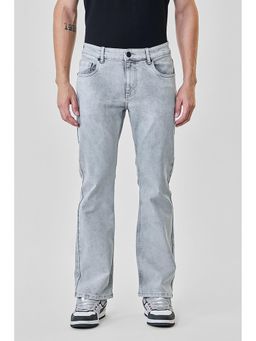 Snitch - Light Grey Washed Bootcut Fit Jeans for Men