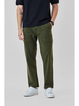 Snitch - Olive Solid Slim Jeans for Men