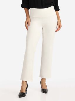 Blissclub - Women Off White Ultimate Straight Pant