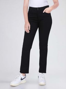 Lee - Women Black Jane Straight Fit Mid Rise Jeans