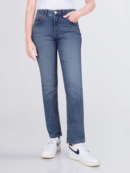 Lee - Women Blue Jane Straight Fit Mid Rise Jeans