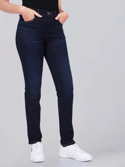 Wrangler - Women Blue Slim Fit High Rise Heavy Fade Jeans