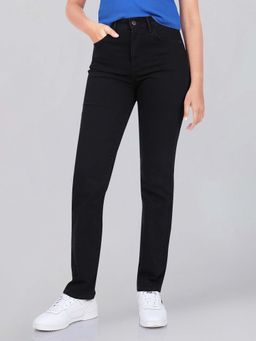 Wrangler - Women Black Straight Fit High Rise Jeans