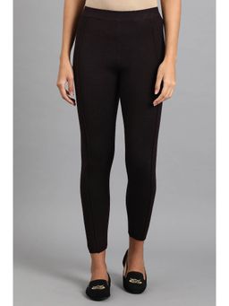W - Black Solid Leggings