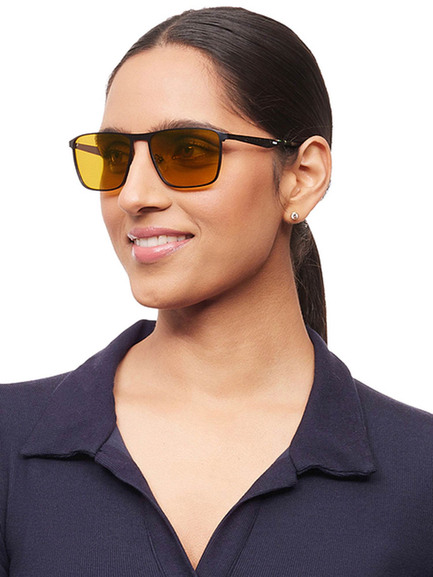 Buy Vincent Chase by Lenskart Black Frame Full Rim Yellow Lens