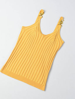 Outzidr - Yellow Gold Buckle Strap Camisole