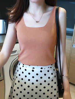 Outzidr - Rust Solid Wide Strapped Tank Top