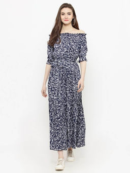 Sera - Blue Floral Maxi Dress