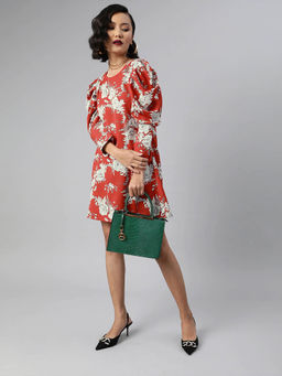 Sera - Red Floral Mini Dress