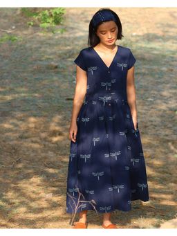 Chidiyaa - Blue Cotton Dress
