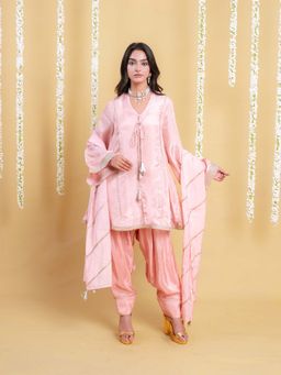 GRASS & SUNSHINE - Pink Blush Horizon Kurti With Salwar And Dupatta