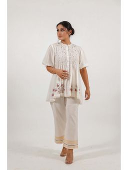 Label Darpan - Ivory Hand Embroidered Co-Ord Set