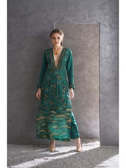 THE SILK LOVE - Green Pure Silk Kurta With Pant