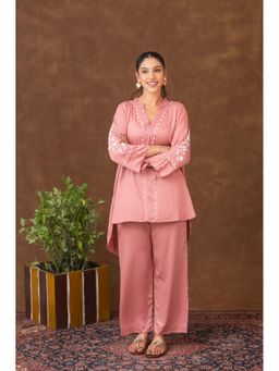 Gharana India - Pink Premium Twilight Silk Co-Ord Set