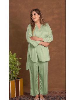 Gharana India - Green Premium Twilight Silk Co-Ord Set