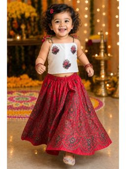 TotzTouch - Baby Girls Printed Lehenga Choli Dress