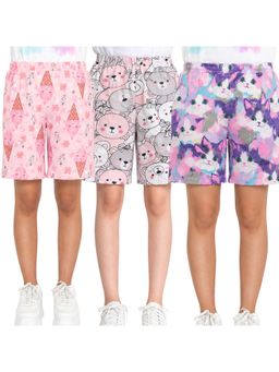 TotzTouch - Stylish Cycling Shorts For Girls (Pack of 3)