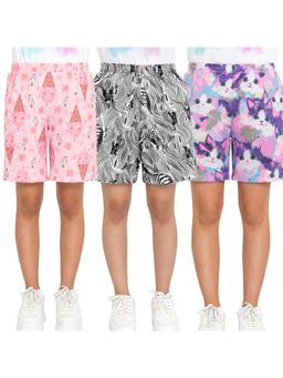 TotzTouch - Stylish Cycling Shorts For Girls (Pack of 3)