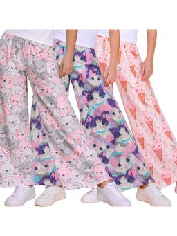 TotzTouch - Printed Sleepwear Pyjama Pant For Girls (Pack of 3)