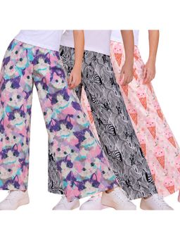 TotzTouch - Printed Sleepwear Pyjama Pant For Girls (Pack of 3)