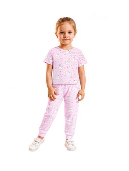 Protiens - Girls' Purple Swan Printed Night Suit