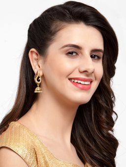 Anika's Creations - Anika's Creation Designer Antique Gold Plated Hoop Bali Jhumki For Women And Girls