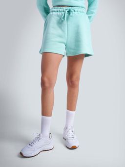 Cava Athleisure - Green Cotton High Waist Shorts